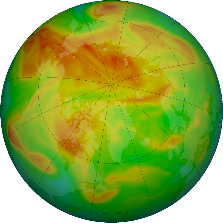 Arctic ozone map for 22 May 2019